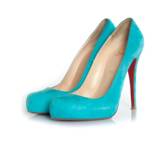 Turquoise suède pumps - Image 1