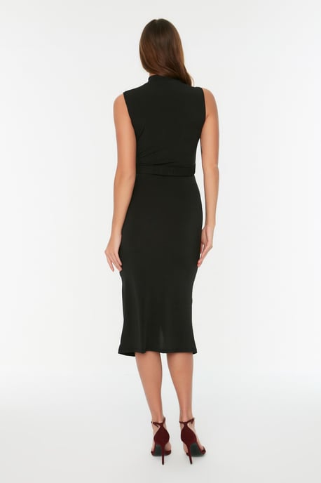 Trendyol Vrouw/Meisje Ronde hals Bodycon Midi Jurk - Image 5