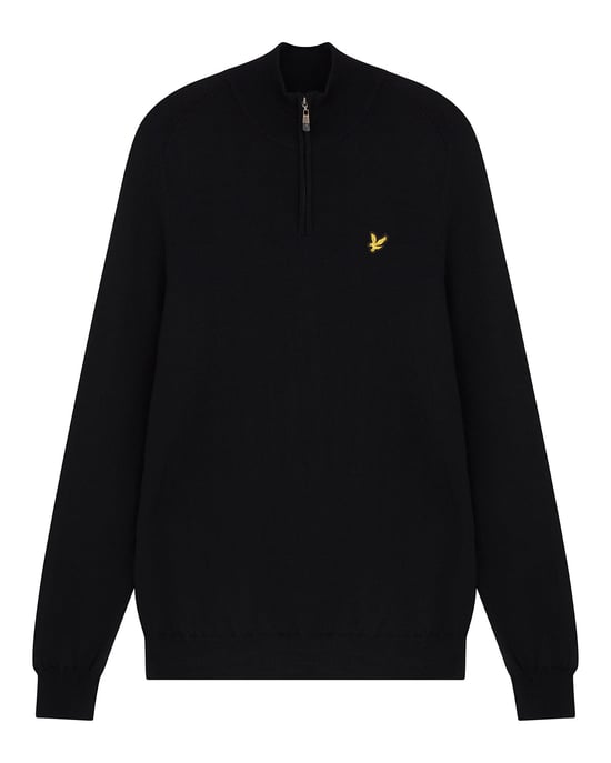 Lyle & Scott Golf Merino 1/4 Zip Jumper in Zwart - Image 5