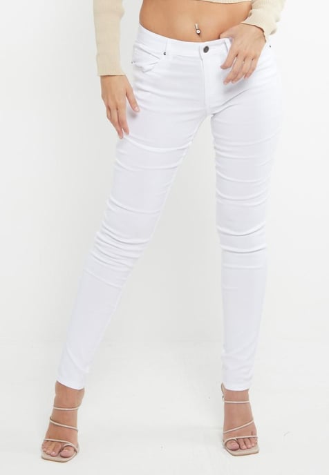 MYT Dames Skinny Super Stretch Chino Wit - Image 3