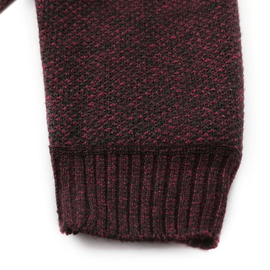 Herenvest met opstaande kraag met twee zakken en knopen voor de winter, bordeaux - Image 6