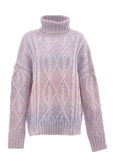 Mymo Trui met coltrui Dames blauw roze - Image 1
