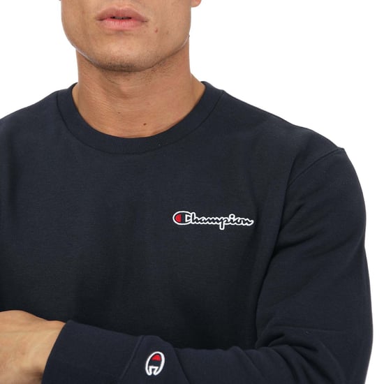 Champion sweatshirt met ronde hals en klein script-logo voor heren, marineblauw - Image 6