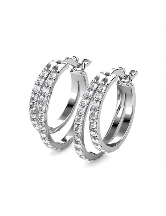 Duo Circlet Oorbellen - Oostenrijks kristal - Image 4