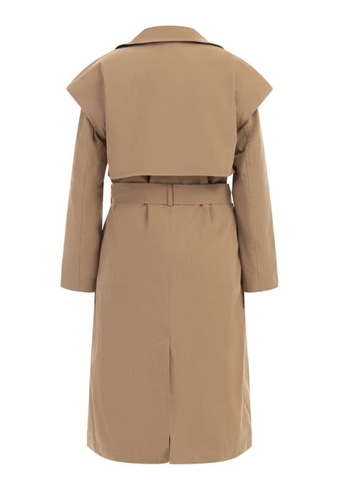 Dreimaster Trenchcoat Dames donkerbeige - Image 4
