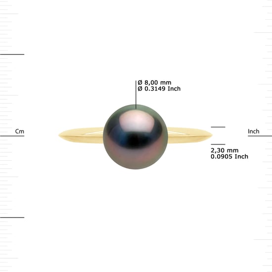 DIADEMA - Ring - Tahitian Pearl - Yellow Gold
