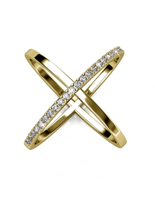 X Duo ring - Oostenrijks kristal - Image 1