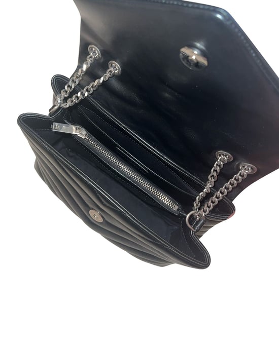 Saint Laurent Kleine Loulou Schoudertas in Zwart Leer - Image 5