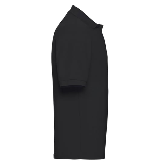 Russell Heren Polycotton Pique Poloshirt (Zwart) - Image 3