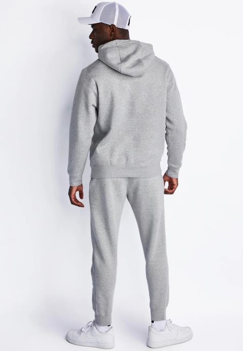 Nike Heren Club pullover hoodie trainingspak in grijs - Image 2