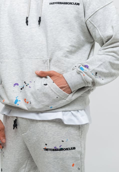 Tom Barron Men's Paint Splatter Casual Tracksuit Oversize