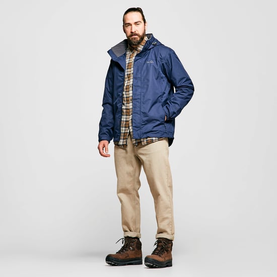 Peter Storm Men's Downpour 2-Layer Waterproof Jacket with Rollaway Hood, Hiking Raincoat