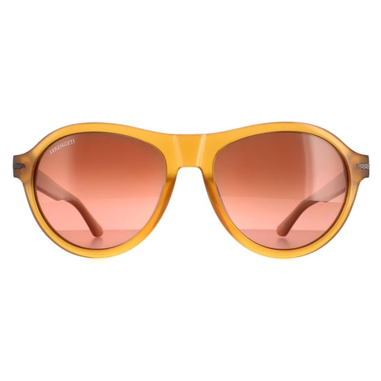 Serengeti Round Mens Shiny Honey Polarized Drivers Gradient Danby