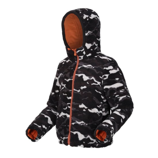 Regatta Childrens/Kids Kyrell Camo Reversible Jacket (Burnt Copper/Black)