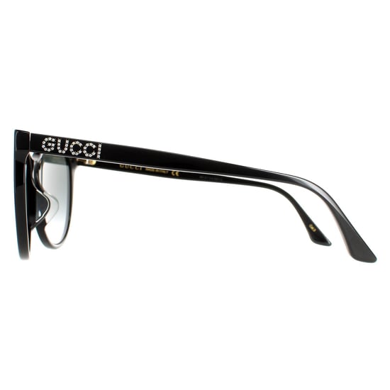 Gucci Round Womens Shiny Black Grey Gradient GG0729SA