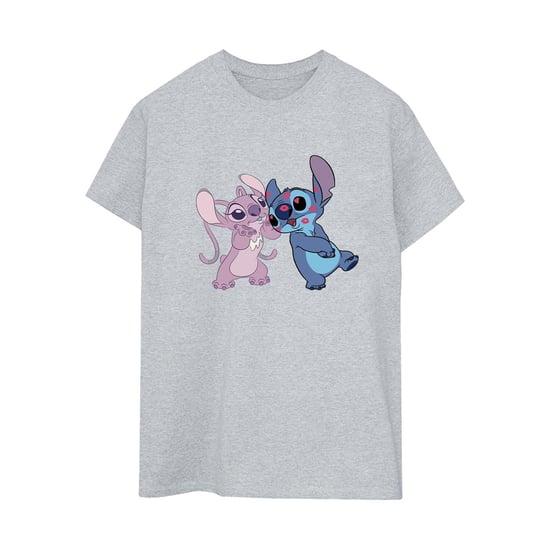 Disney Dames/Dames Lilo & Stitch Kisses Katoenen Vriendje T-shirt (Sportgrijs) - Image 1
