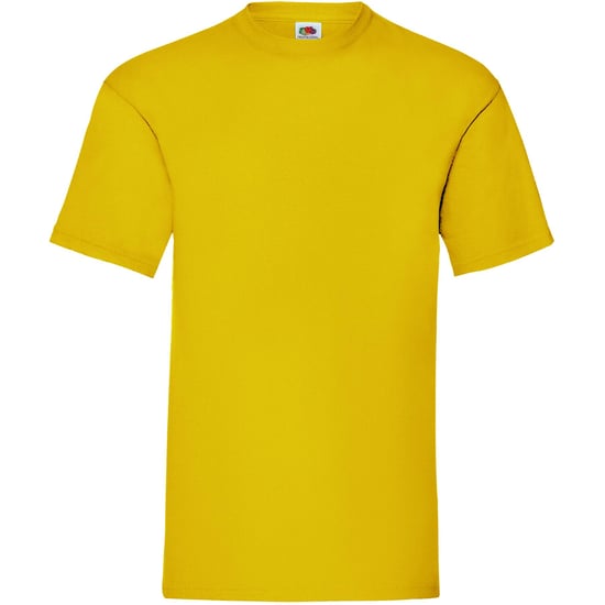 Fruit Of The Loom Heren Crew Neck Korte Mouw T-shirt-Geel (5 Pack) - Image 3