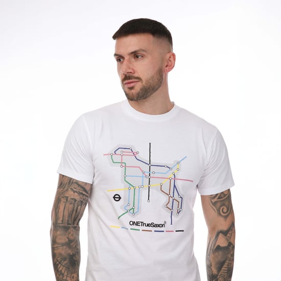 Heren-T-shirt One True Saxon Station in Wit - Image 3