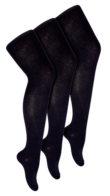 Heat Holders - 3 paar ondoorzichtige schoolleggings voor meisjes - Zwart - Image 1