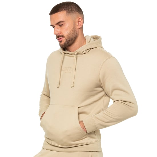 Enzo | Mens Pullover Hoodie - Stone