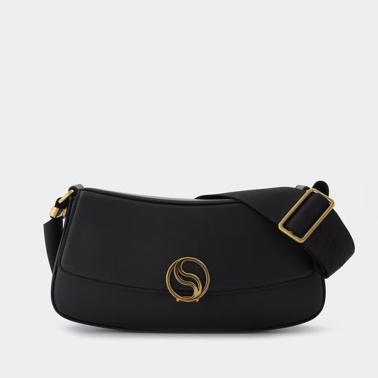 S-Wave Small Hobo Bag - Stella Mccartney - Black - Leather Vegan