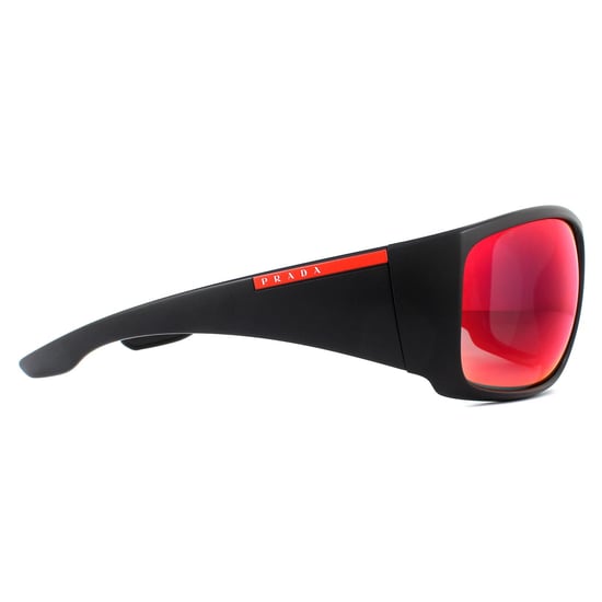 Prada sport zonnebril PS04VS 1BO9Q1 Black Dark Drey Blue Red Mirror - Image 4