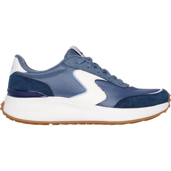 Skechers BLVD Retro Runner Leren Damestrainers Navy - Image 2