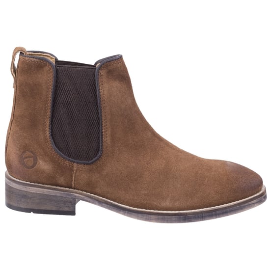 Cotswold Heren Corsham Town Leather Pull On Casual Chelsea Ankle Boots (Kameel) - Image 2