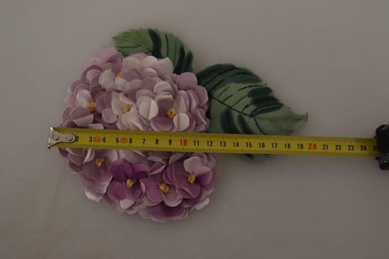 Dolce & Gabbana Paarse Bloemen Gouden Tinten Messing DamesBroche - Image 6