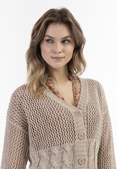ThreeMaster Vintage Wide Mesh Cardigan
