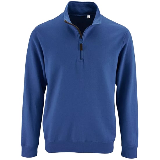 SOLS Heren Stan Contrast Zip Neck Sweatshirt (Koningsblauw) - Image 1