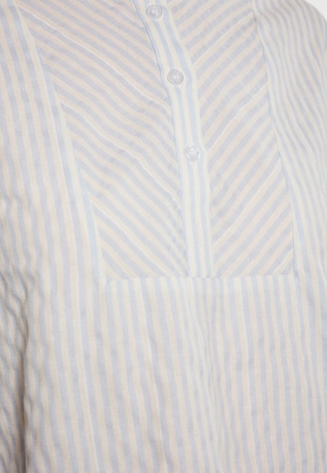 Dreimaster Blouse Dames lichtblauw wolwit - Image 5