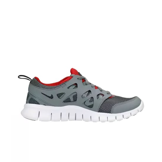 Nike Free Run 2 GS Lace Up Grey Synthetic Kids Trainers 443742 035