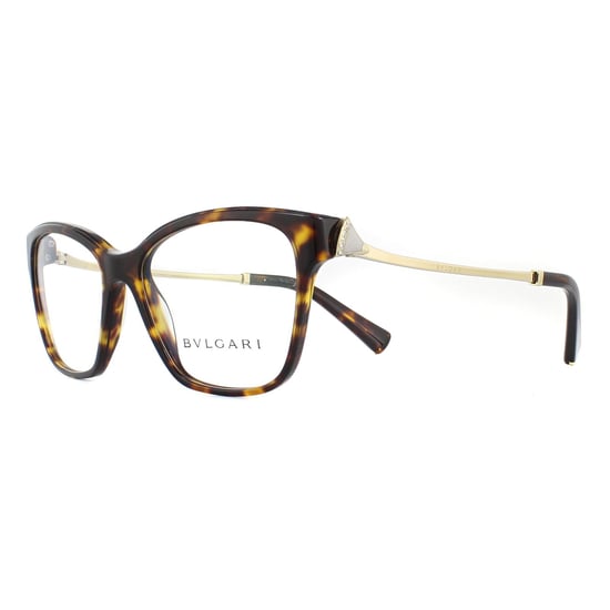 Bvlgari Square Dark Havana Womens Glasses Frames