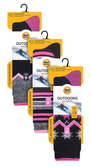 Heat Holders - 3 paar Ultra Lite skisokken voor dames - Mix 2 - Image 2