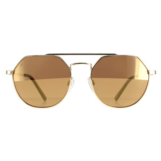 Serengeti Aviator Unisex Shiny Light Gold Saturn Drivers Gold Polarized Shelby