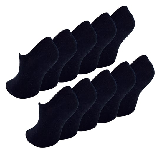 Sock Snob 10 paar ademende onzichtbare kindersokken - Zwart - Image 1