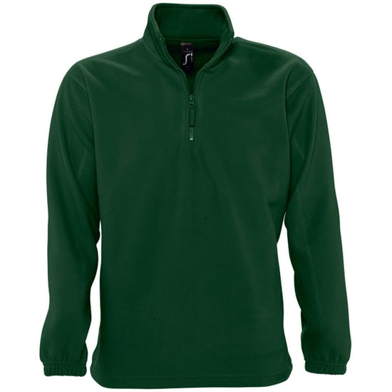 SOLS Ness Unisex Zip Neck Anti-Pill Fleece Top (Bosgroen) - Image 1