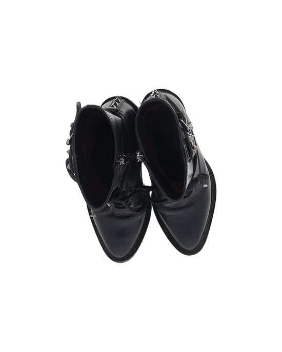 Valentino Garavani Rockstud Dubbelgesp Hakken in Zwart Leer - Image 6