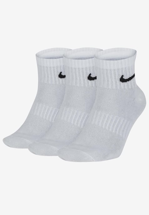 Nike Dry Cushion Everyday 3 paar enkelsokken in wit - Image 1