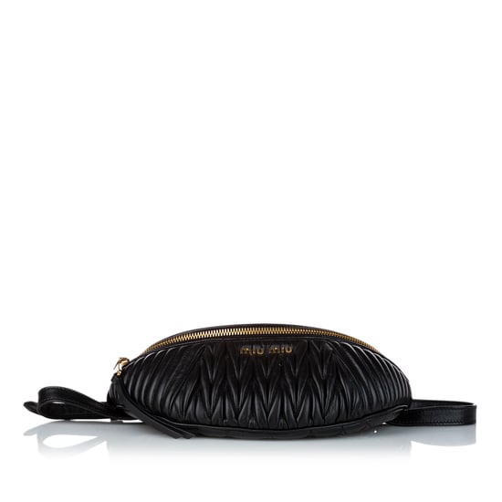 Vintage Miu Miu Matelasse Belt Bag Black