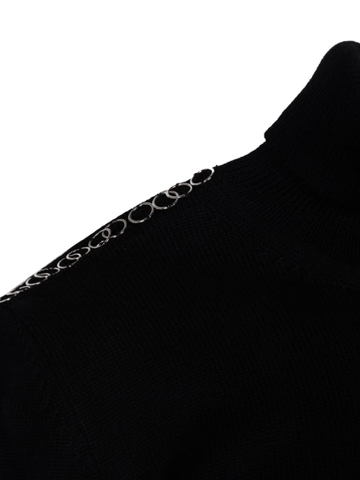Les Hommes Pullover Turtle Men's Black