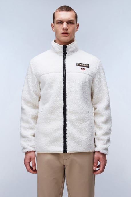 Tynik Sherpa Volledige Rits Fleece Witte Reiger - Image 3
