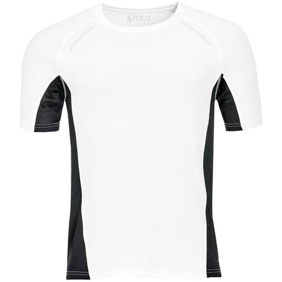SOLS Mens Sydney Reflective Running T-Shirt (White)