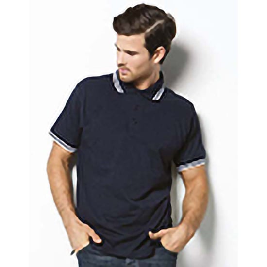 Asquith & Fox Heren Klassiek Fit getipt Poloshirt (Marine / Wit) - Image 4