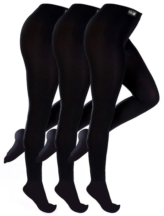THMO - Set van 3 thermo leggings met fleece voering voor dames - Zwart - Image 1