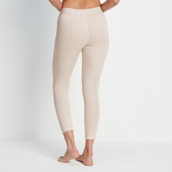 Meru Womens Cashmere Touch Base Layer Leggings Off White