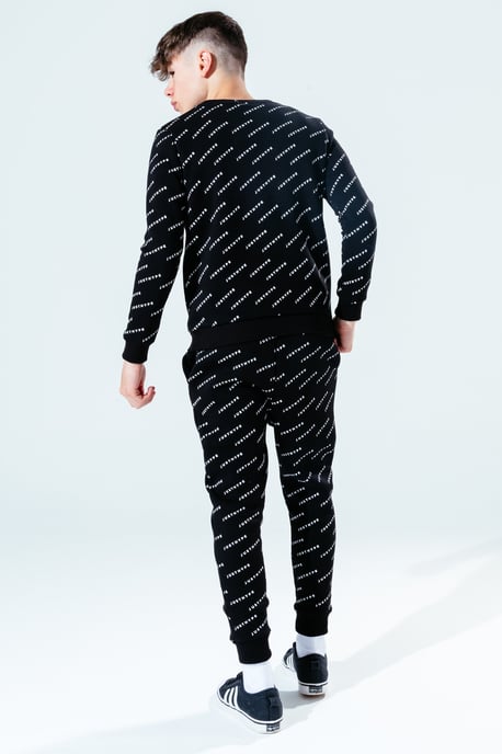 Hype Black Jh Repeat Kids Crew Neck
