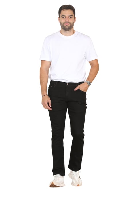MYT Herenjeans met rechte pijpen, hyperstretch denim in zwart - Image 6