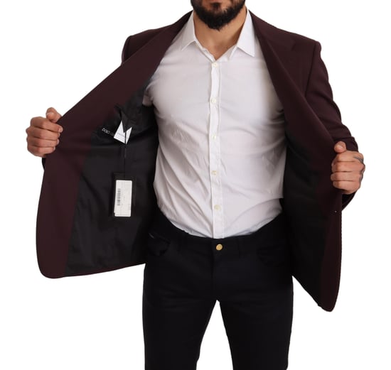 Dolce & Gabbana Mannen Paars Katoenen Slim Blazer Jasje - Image 6